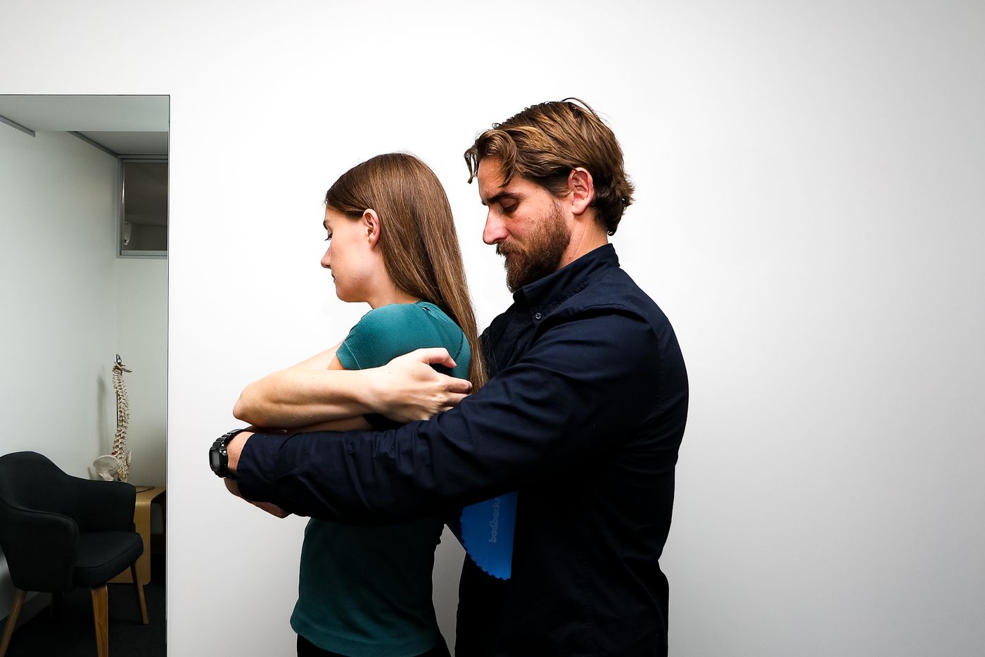 Upper back rotation assessment